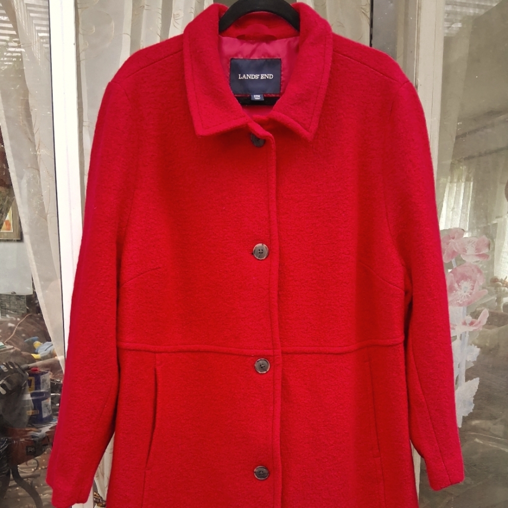 Lands End Wool Coat - image 1
